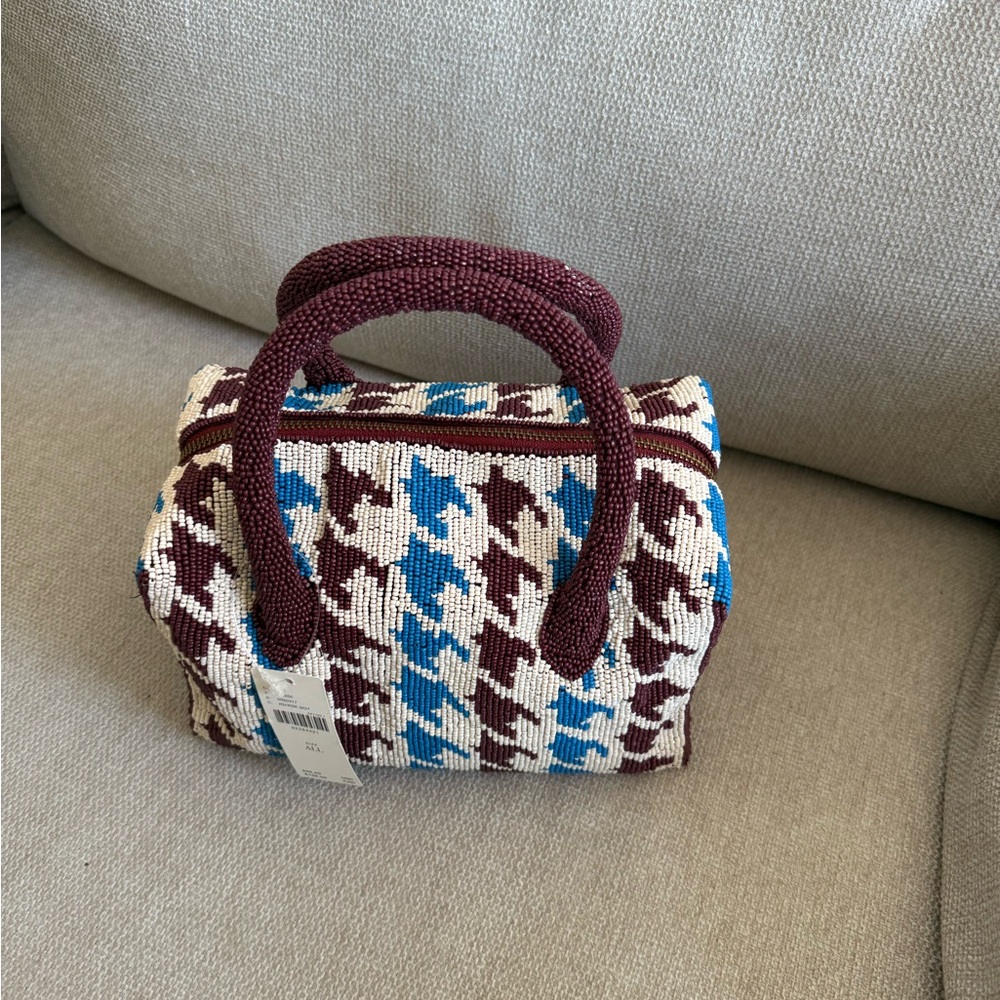 Anthropologie Brown and Blue Handbag